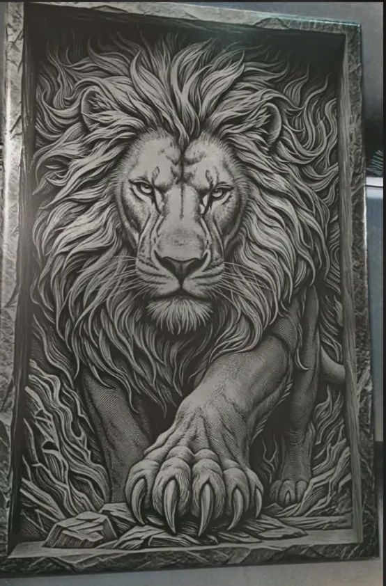 Laser engraving by Dav cat, made with DithX